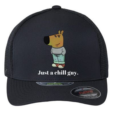 Chill Guy Dog Funny Chill Guy Meme Flexfit Unipanel Trucker Cap