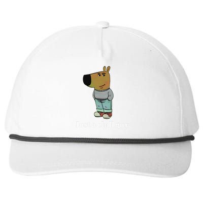 Chill Guy Dog Funny Chill Guy Meme Snapback Five-Panel Rope Hat