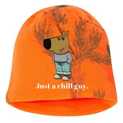 Chill Guy Dog Funny Chill Guy Meme Kati - Camo Knit Beanie