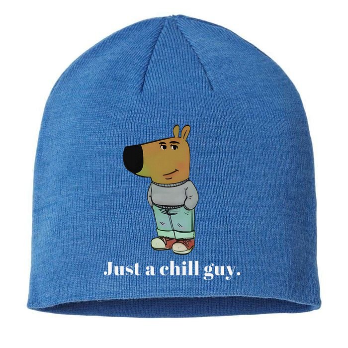 Chill Guy Dog Funny Chill Guy Meme Sustainable Beanie