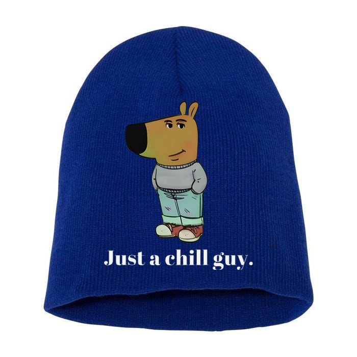 Chill Guy Dog Funny Chill Guy Meme Short Acrylic Beanie