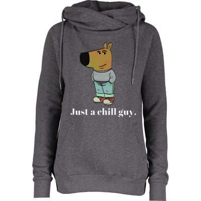 Chill Guy Dog Funny Chill Guy Meme Womens Funnel Neck Pullover Hood