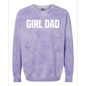 Cool Girl Dad For  Father Super Proud Dad Outnumbered Dad Colorblast Crewneck Sweatshirt