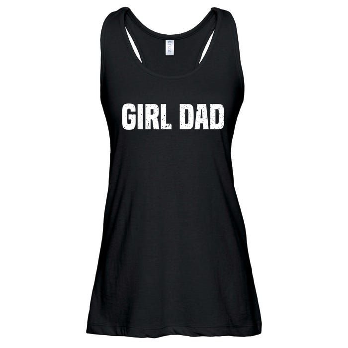 Cool Girl Dad For  Father Super Proud Dad Outnumbered Dad Ladies Essential Flowy Tank