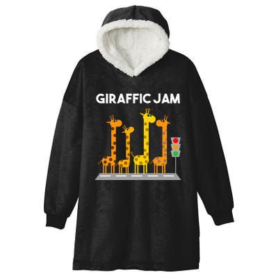 Cute Giraffe Design Safari Giraffe Lover Hooded Wearable Blanket