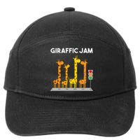 Cute Giraffe Design Safari Giraffe Lover 7-Panel Snapback Hat