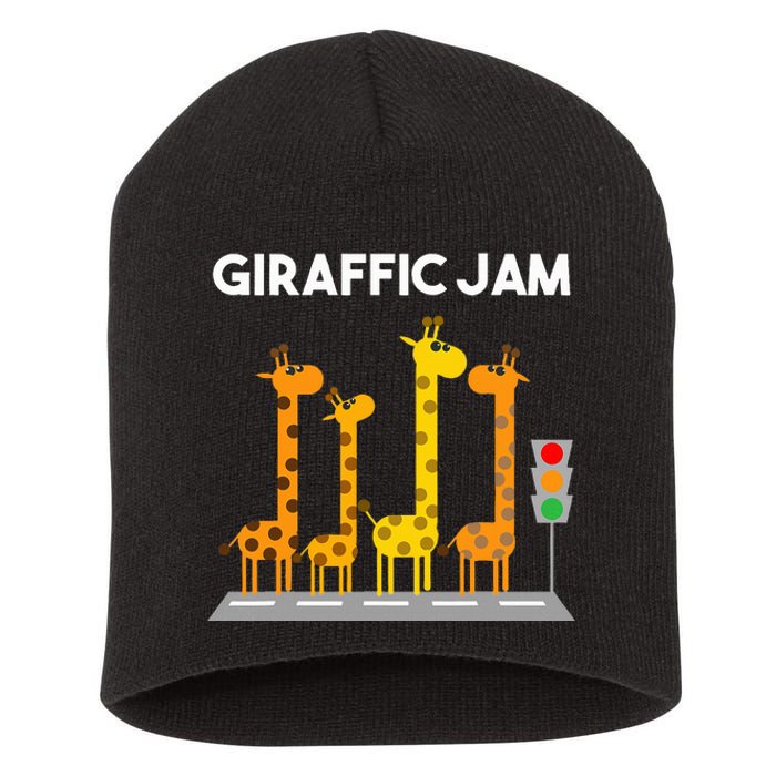 Cute Giraffe Design Safari Giraffe Lover Short Acrylic Beanie