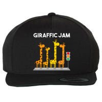 Cute Giraffe Design Safari Giraffe Lover Wool Snapback Cap