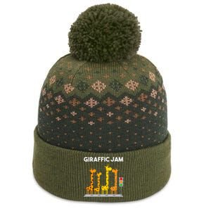 Cute Giraffe Design Safari Giraffe Lover The Baniff Cuffed Pom Beanie