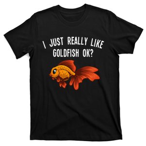 Cute Goldfish Design For Men Women Goldfish Aquarium Lovers T-Shirt