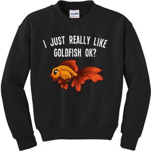 Cute Goldfish Design For Men Women Goldfish Aquarium Lovers Kids Sweatshirt