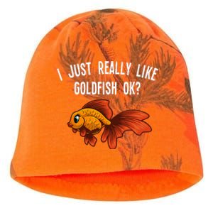 Cute Goldfish Design For Men Women Goldfish Aquarium Lovers Kati - Camo Knit Beanie