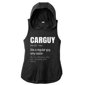 Car Guy Definition Mechanic Auto Racing Men Ladies PosiCharge Tri-Blend Wicking Draft Hoodie Tank