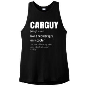 Car Guy Definition Mechanic Auto Racing Men Ladies PosiCharge Tri-Blend Wicking Tank