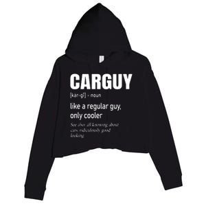 Car Guy Definition Mechanic Auto Racing Men Crop Fleece Hoodie