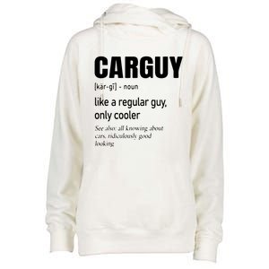 Car Guy Definition Mechanic Auto Racing Men Womens Funnel Neck Pullover Hood