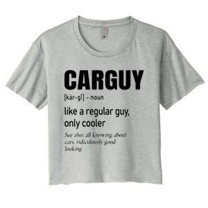 Car Guy Definition Mechanic Auto Racing Men Women's Crop Top Tee