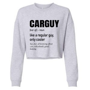 Car Guy Definition Mechanic Auto Racing Men Cropped Pullover Crew