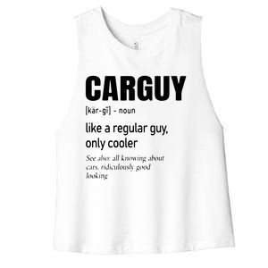 Car Guy Definition Mechanic Auto Racing Men Women's Racerback Cropped Tank