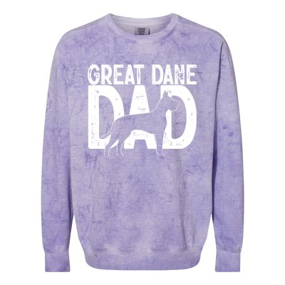 Cute Great Dane Dog Dad Puppy Lover Father Cute Gift Colorblast Crewneck Sweatshirt