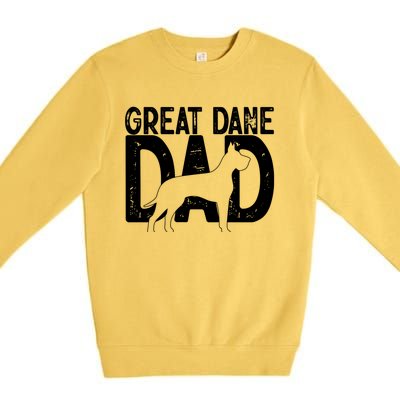 Cute Great Dane Dog Dad Puppy Lover Father Cute Gift Premium Crewneck Sweatshirt