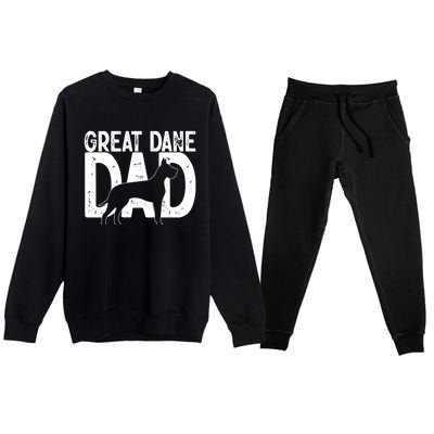 Cute Great Dane Dog Dad Puppy Lover Father Cute Gift Premium Crewneck Sweatsuit Set