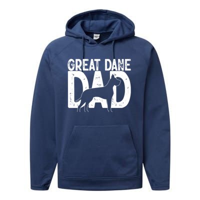 Cute Great Dane Dog Dad Puppy Lover Father Cute Gift Performance Fleece Hoodie