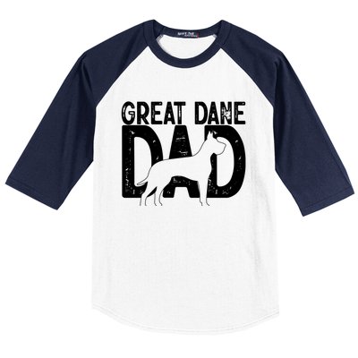 Cute Great Dane Dog Dad Puppy Lover Father Cute Gift Baseball Sleeve Shirt