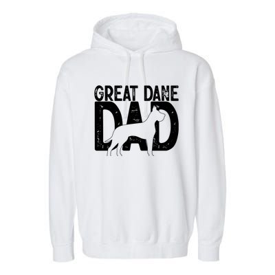 Cute Great Dane Dog Dad Puppy Lover Father Cute Gift Garment-Dyed Fleece Hoodie