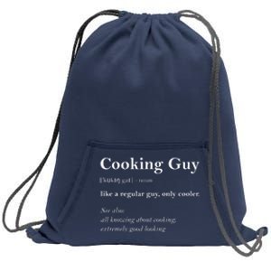 Cooking Guy Definition Funny Boy Cooking Gift Cook Sweatshirt Cinch Pack Bag