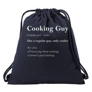 Cooking Guy Definition Funny Boy Cooking Gift Cook Drawstring Bag