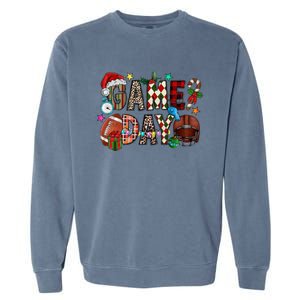 Christmas Game Day Football Lover Xmas Holiday Gift Garment-Dyed Sweatshirt