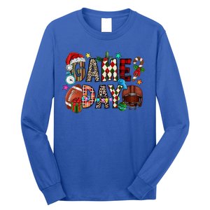 Christmas Game Day Football Lover Xmas Holiday Gift Long Sleeve Shirt