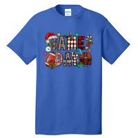 Christmas Game Day Football Lover Xmas Holiday Gift Tall T-Shirt