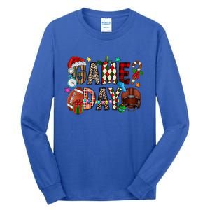 Christmas Game Day Football Lover Xmas Holiday Gift Tall Long Sleeve T-Shirt