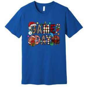 Christmas Game Day Football Lover Xmas Holiday Gift Premium T-Shirt