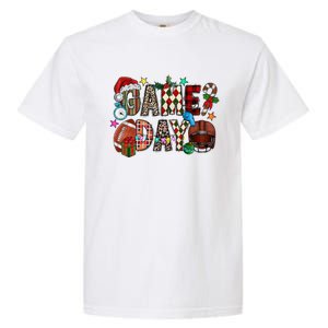 Christmas Game Day Football Lover Xmas Holiday Gift Garment-Dyed Heavyweight T-Shirt