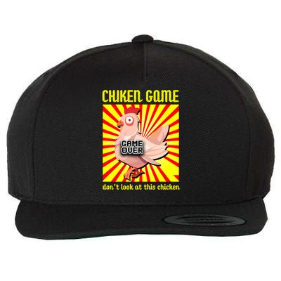 Chicken Game Don't Look At The Chicken Funny Wool Snapback Cap