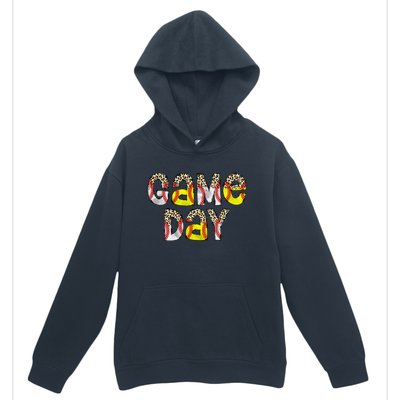 Cute Game Day Leopard Baseball Softball Mom Life Mom Of Both Urban Pullover Hoodie