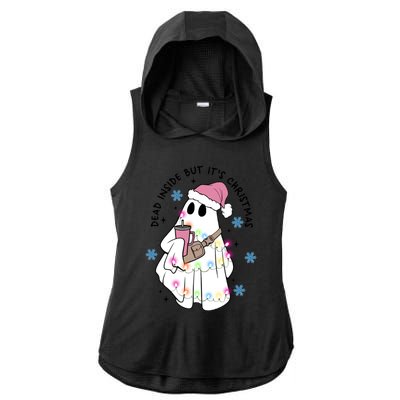 Cute Ghost Dead Inside But ItS Christmas Coffee Lovers Great Gift Ladies PosiCharge Tri-Blend Wicking Draft Hoodie Tank