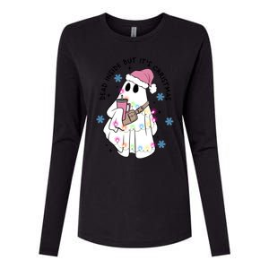 Cute Ghost Dead Inside But ItS Christmas Coffee Lovers Great Gift Womens Cotton Relaxed Long Sleeve T-Shirt