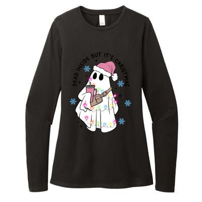 Cute Ghost Dead Inside But ItS Christmas Coffee Lovers Great Gift Womens CVC Long Sleeve Shirt