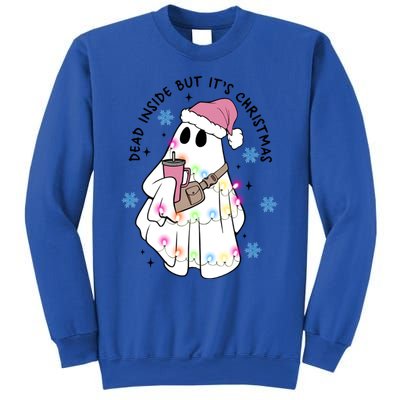 Cute Ghost Dead Inside But ItS Christmas Coffee Lovers Great Gift Sweatshirt