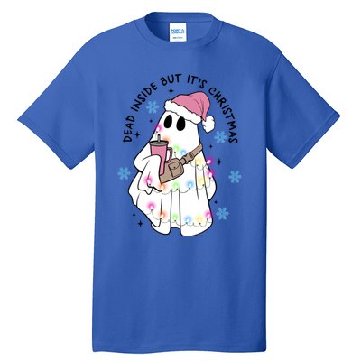 Cute Ghost Dead Inside But ItS Christmas Coffee Lovers Great Gift Tall T-Shirt