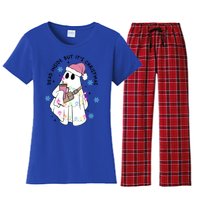 Cute Ghost Dead Inside But ItS Christmas Coffee Lovers Great Gift Women's Flannel Pajama Set