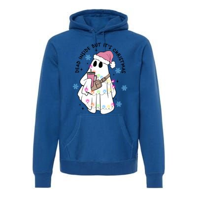 Cute Ghost Dead Inside But ItS Christmas Coffee Lovers Great Gift Premium Hoodie