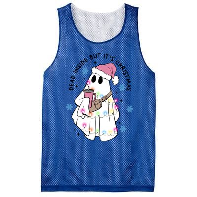 Cute Ghost Dead Inside But ItS Christmas Coffee Lovers Great Gift Mesh Reversible Basketball Jersey Tank