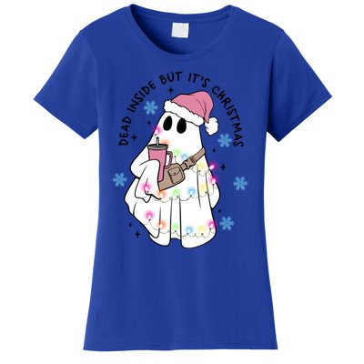 Cute Ghost Dead Inside But ItS Christmas Coffee Lovers Great Gift Women's T-Shirt