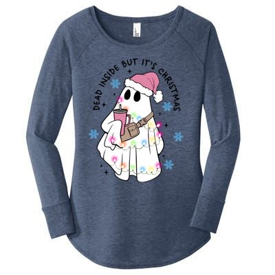 Cute Ghost Dead Inside But ItS Christmas Coffee Lovers Great Gift Women's Perfect Tri Tunic Long Sleeve Shirt