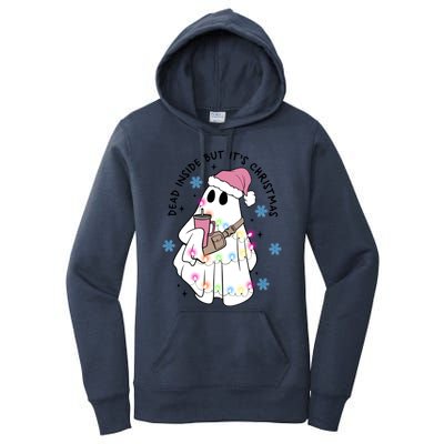 Cute Ghost Dead Inside But ItS Christmas Coffee Lovers Great Gift Women's Pullover Hoodie